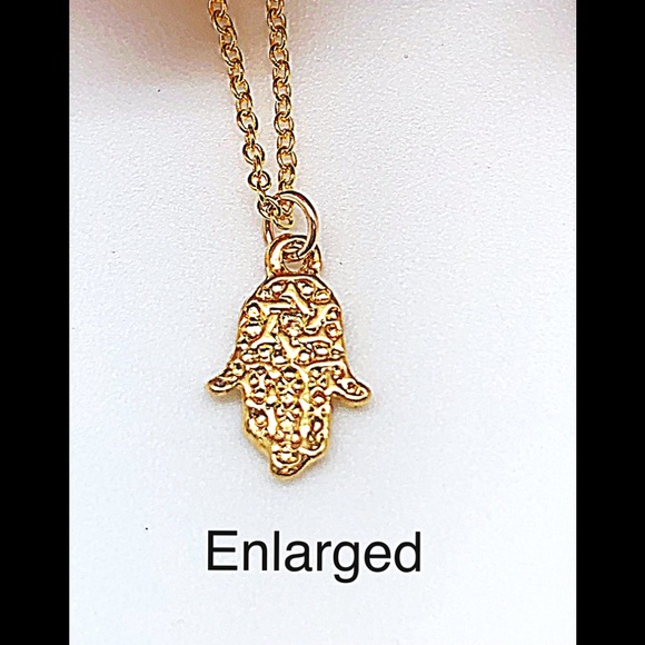 COPY - Star of David Gold Vermeil Hamsa Necklace NWT 18” - Picture 2 of 6